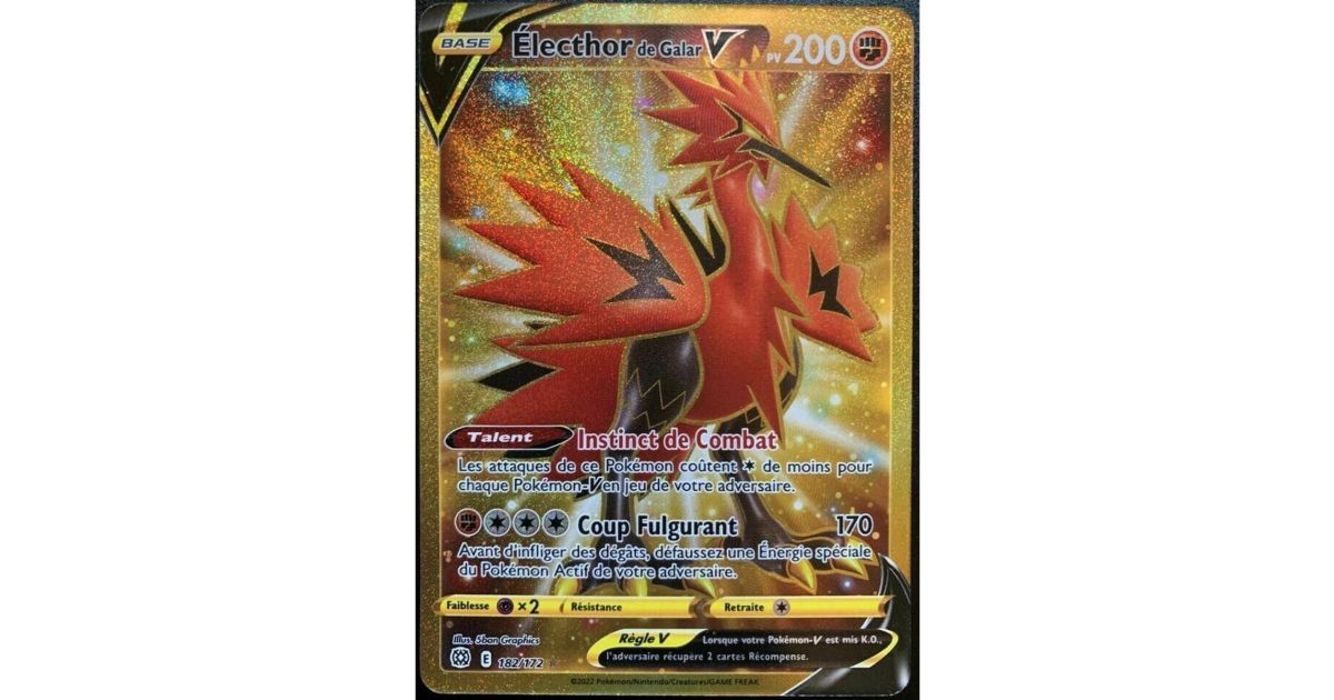 Pok Mon Electhor De Galar V Full Art Secr Te Rare Eb