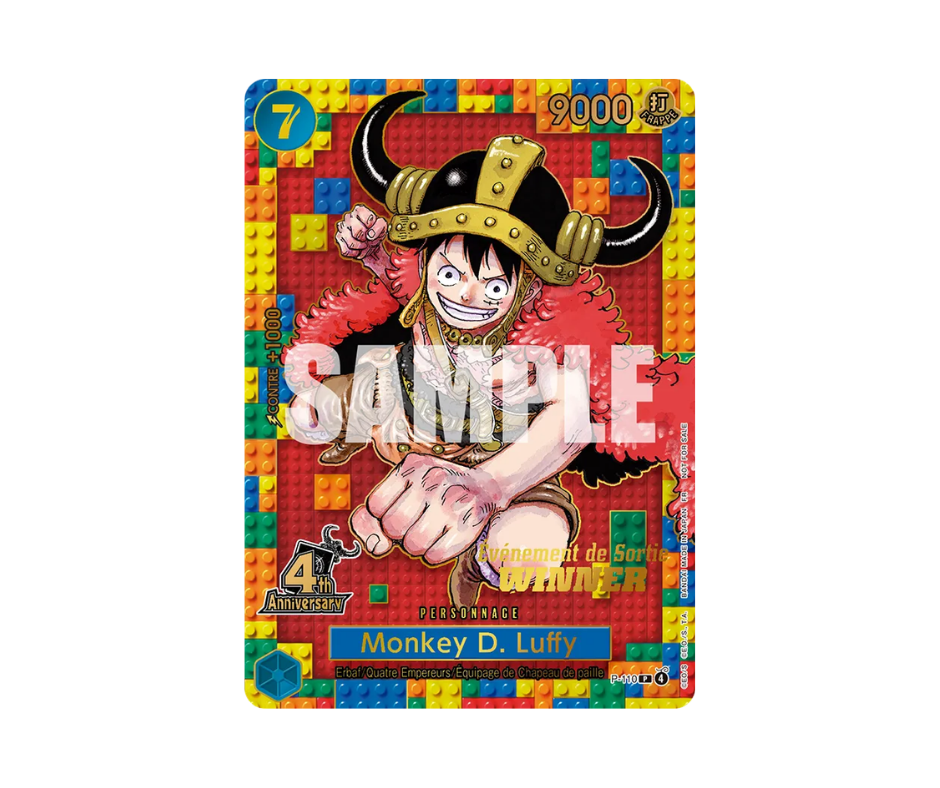 P 110 Monkey D. Luffy(Foil argenté + Estampillage doré)