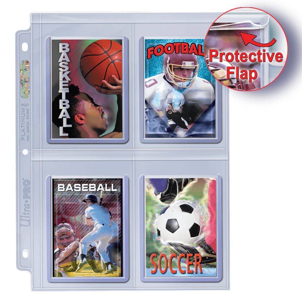 100 Binder Pages - 4 Boxes For Toploaders: Secure Pages - Platinum Series - Ultra Pro