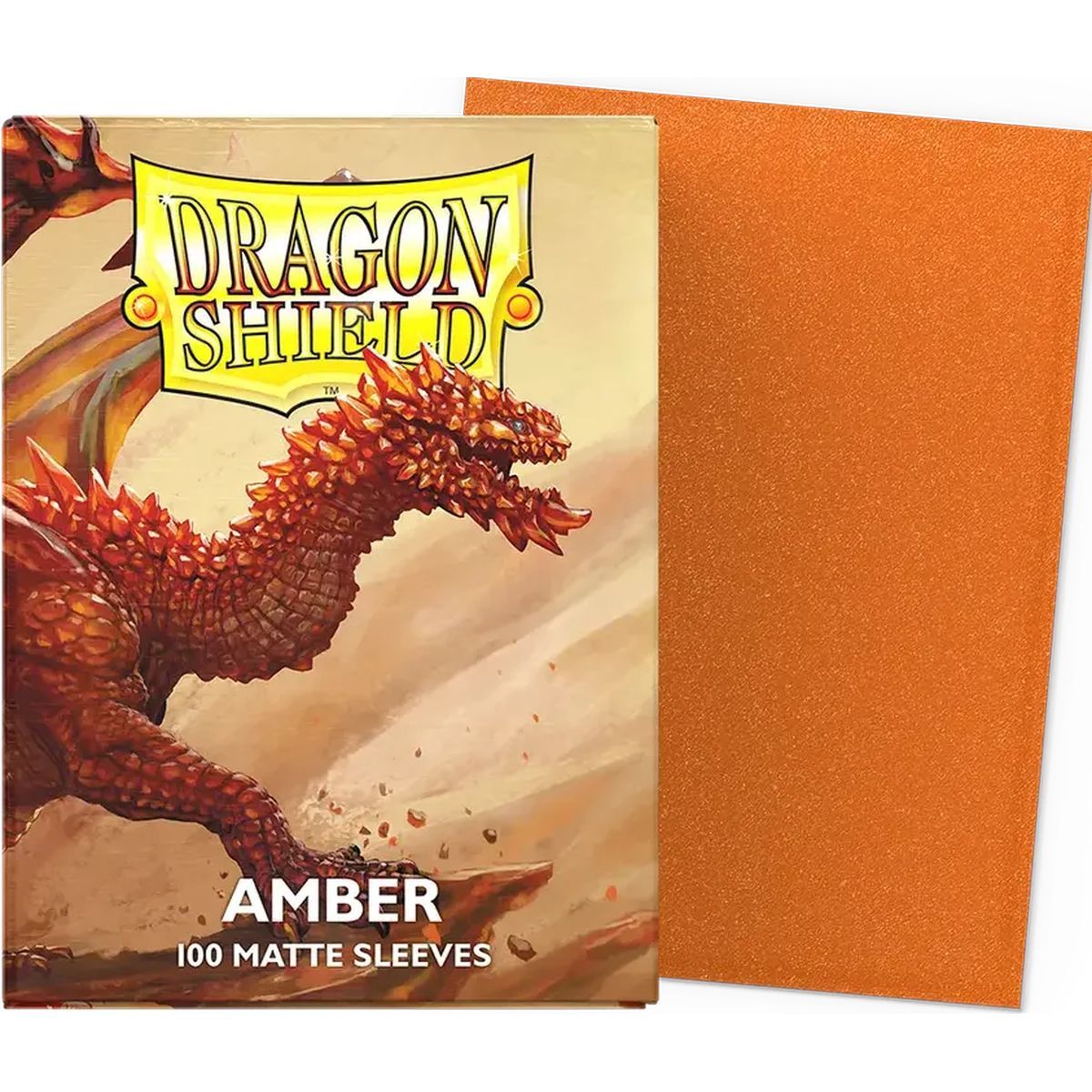 Item 100 Card Sleeves - Standard - Matte Amber - Dragon Shield