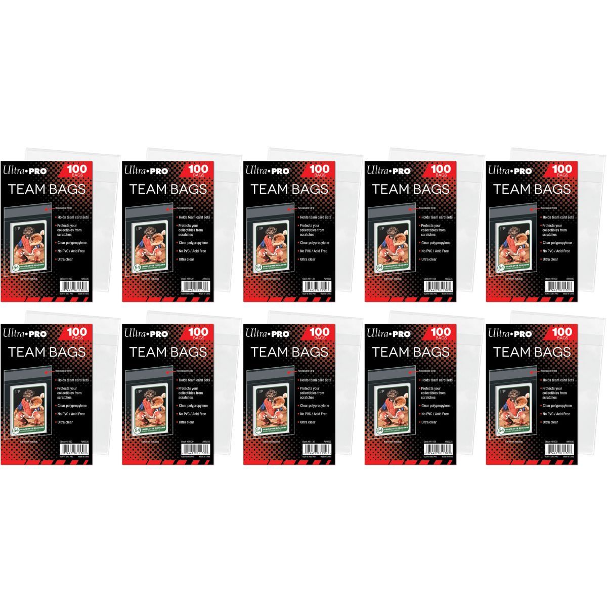 Item 1000 Team Bags - Resealable - Resealable Bags/Pouchs - Ultra Pro