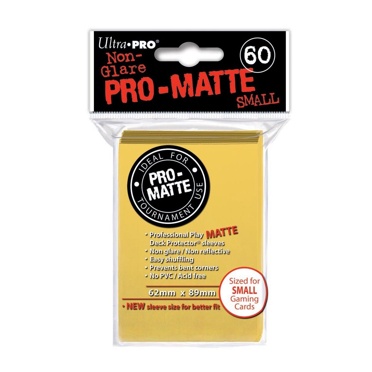Matte Card Sleeves - Small Yellow (60)