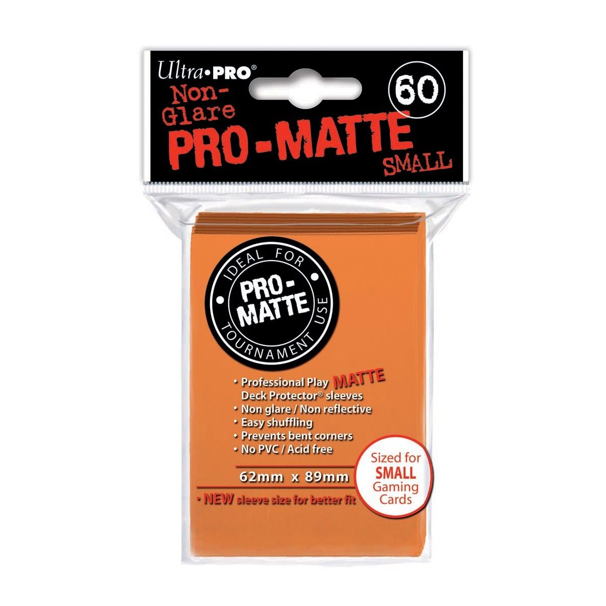 Matte Card Protectors - Small Orange (60)