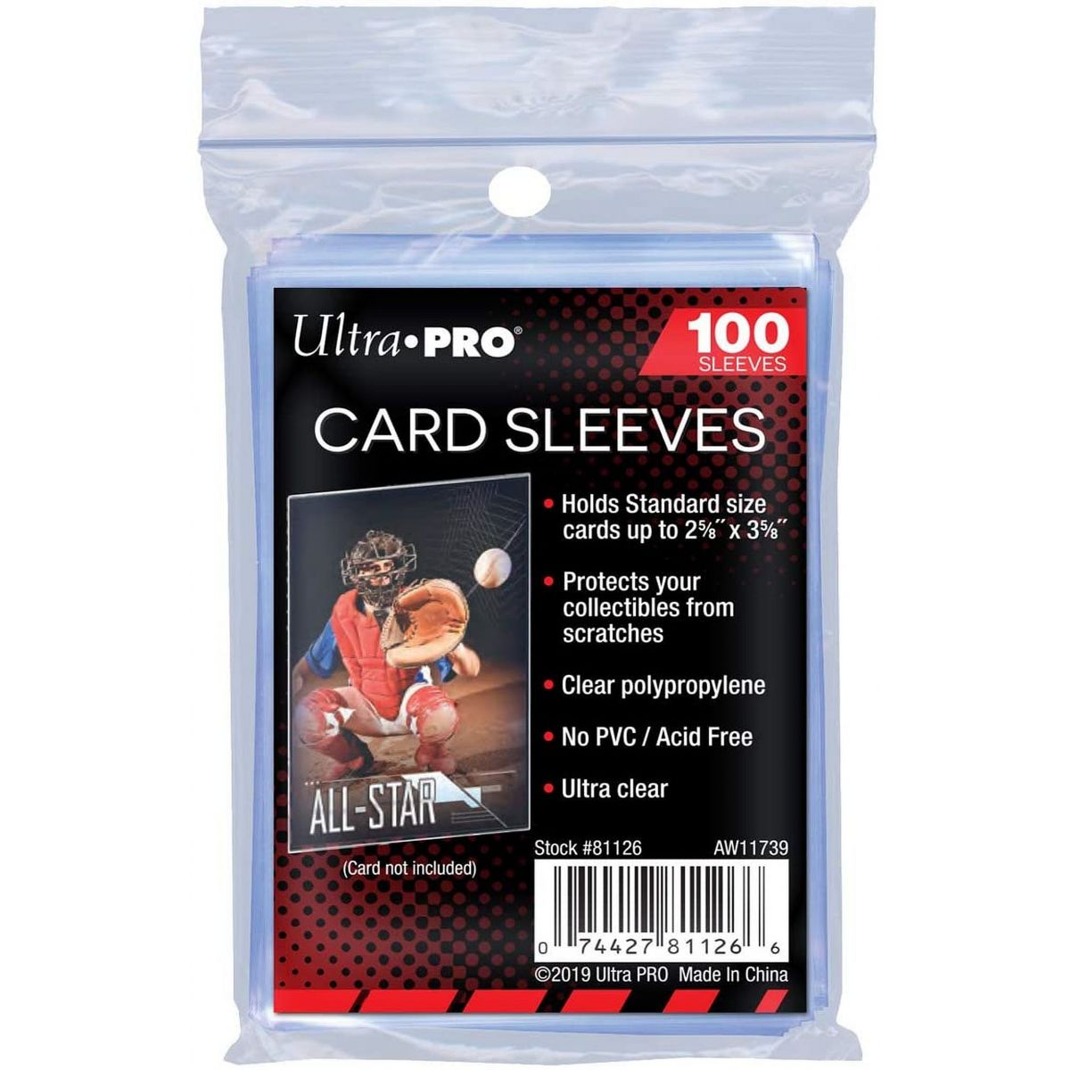 Item Ultra Pro - Card Sleeves - Standard - Soft Sleeves - Flexible (100)