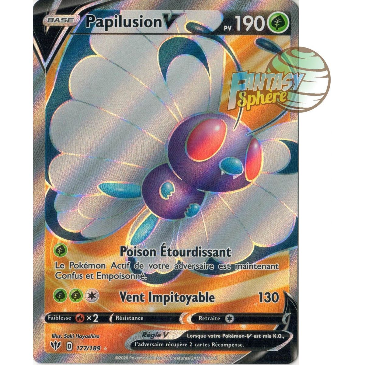 Item Papilusion V - Full Art Ultra Rare 177/189 - EB03 Darkness Ablaze
