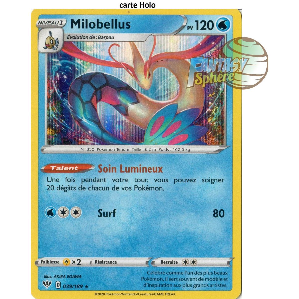 Milobollus - Holo Rare 39/189 - EB03 Darkness Ablaze