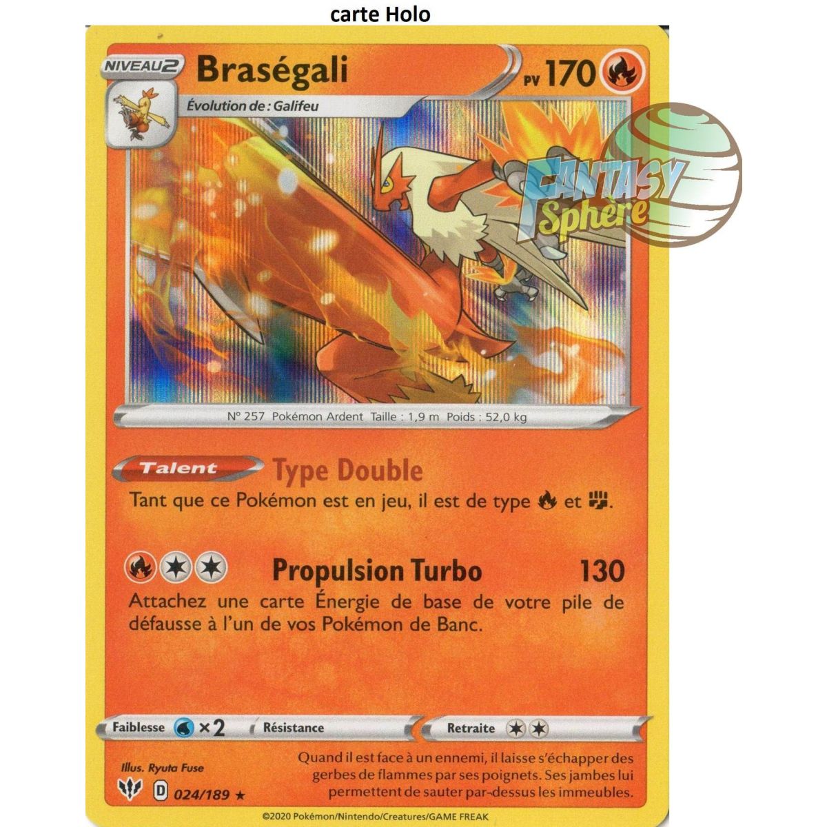 Item Brasegali - Holo Rare 24/189 - EB03 Darkness Ablaze