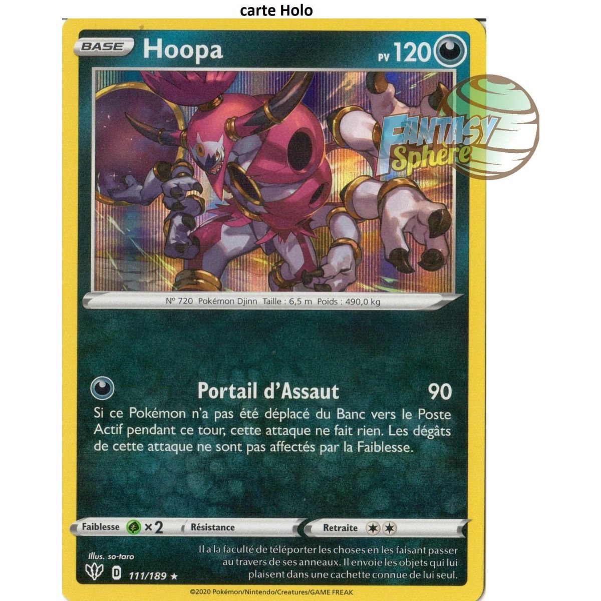 Hoopa - Holo Rare 111/189 - EB03 Darkness Ablaze
