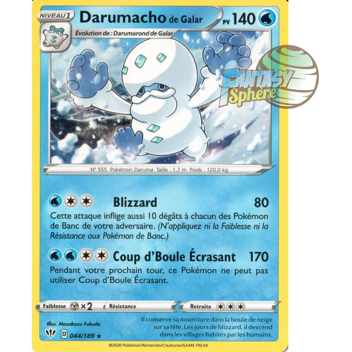 Darumacho de Galar - Rare 44/189  - EB03 Ténèbres Embrasées