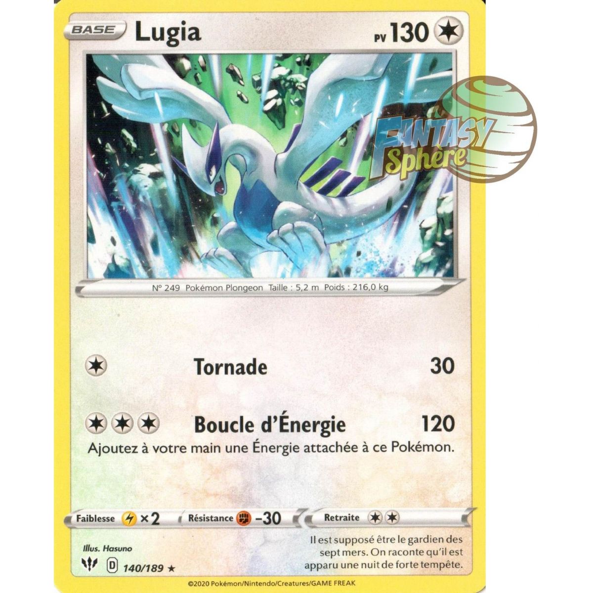 Lugia - Rare 140/189  - EB03 Ténèbres Embrasées