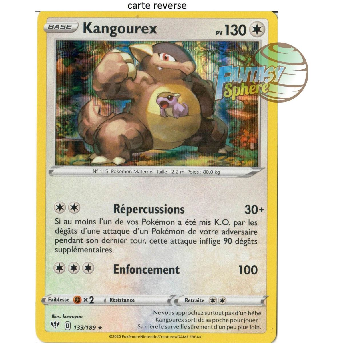 Kangourex - Reverse 133/189 - EB03 Darkness Ablaze