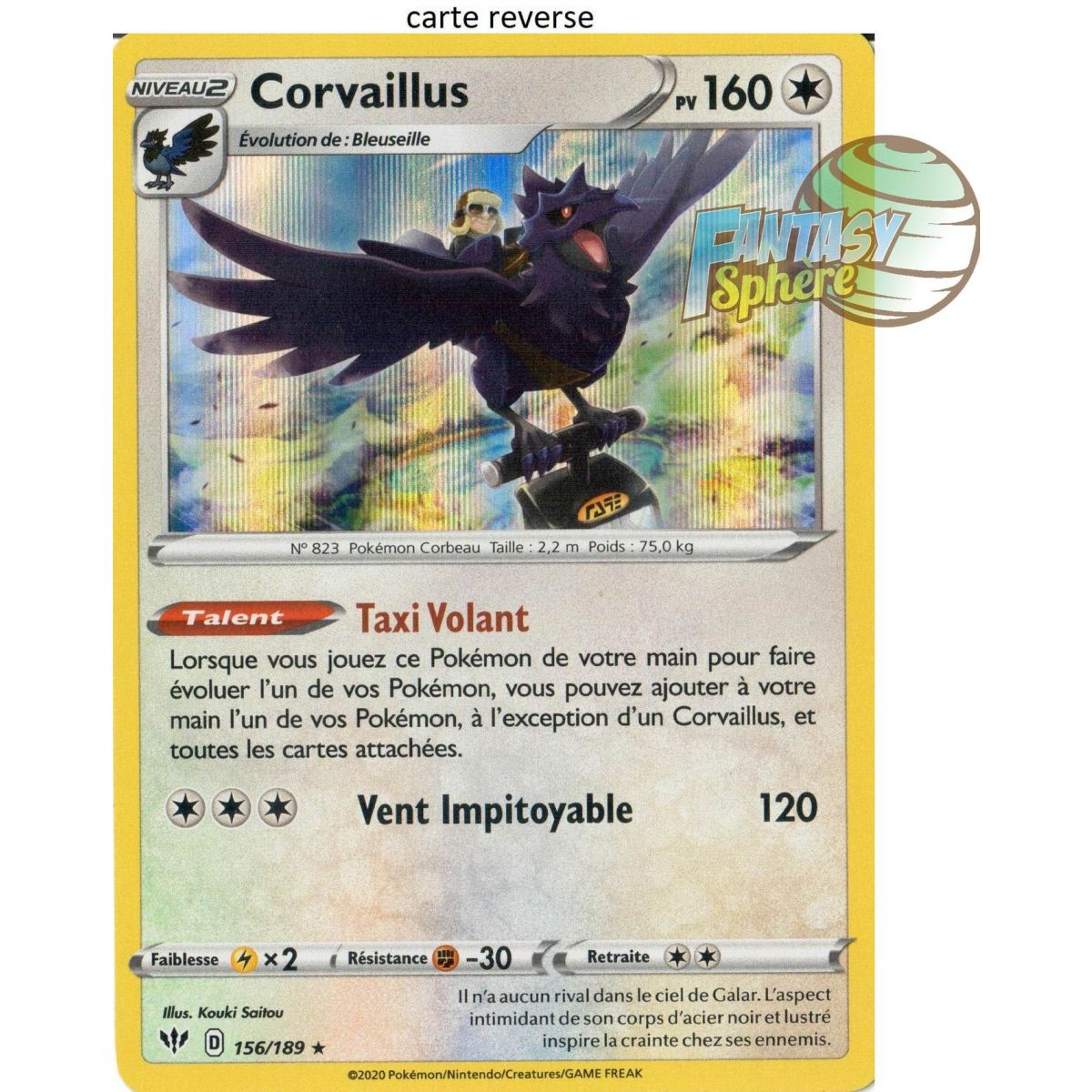 Item Corviknight - Reverse 156/189 - EB03 Darkness Ablaze