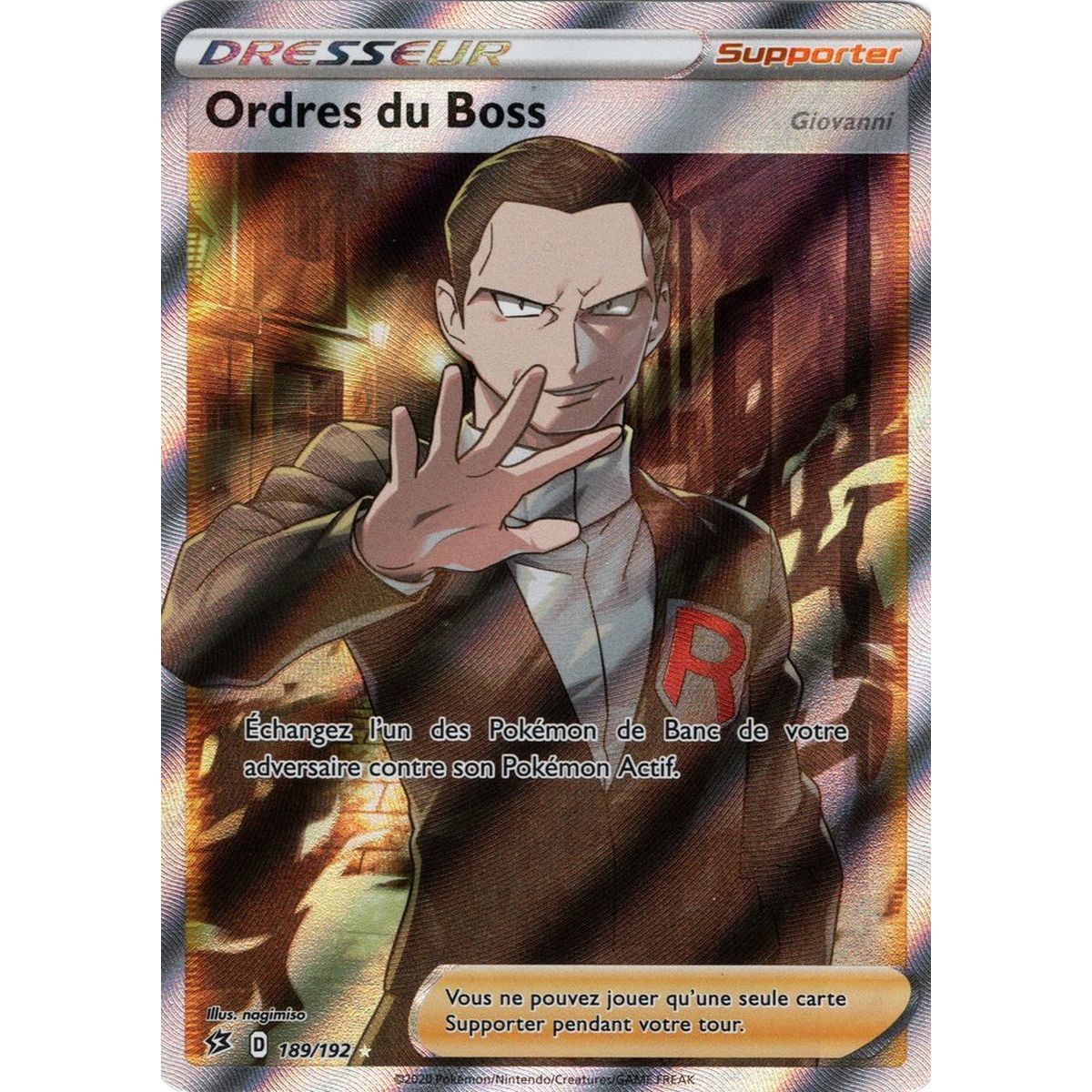 Boss's Orders - Full Art Ultra Rare 189/192 EB02 Rebel Clash