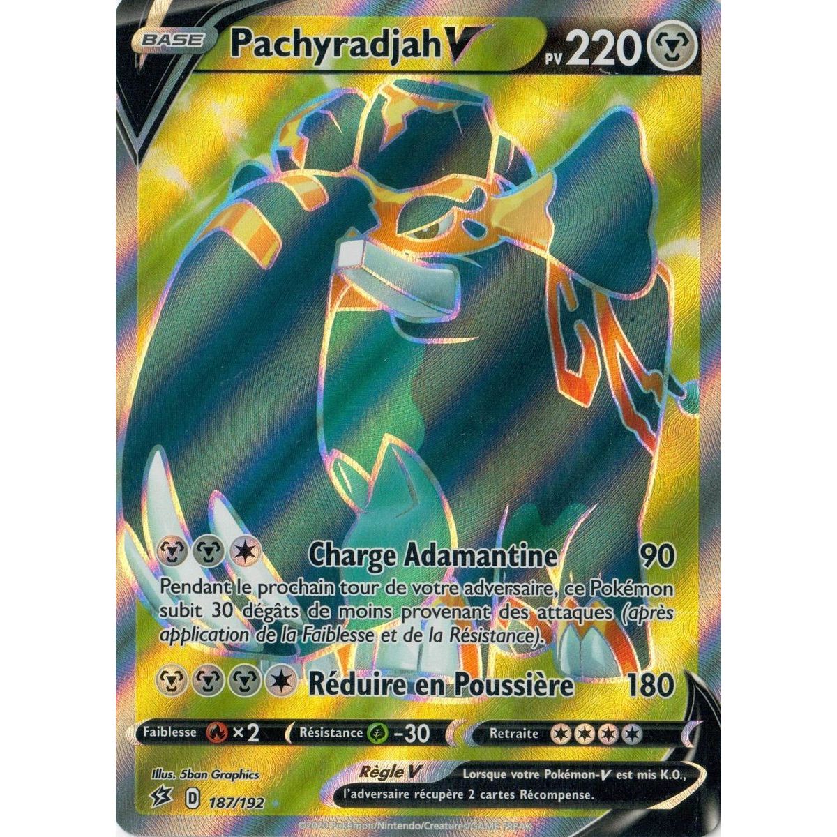 Item Pachyrajah V - Full Art Ultra Rare 187/192 EB02 Clash of the Rebels
