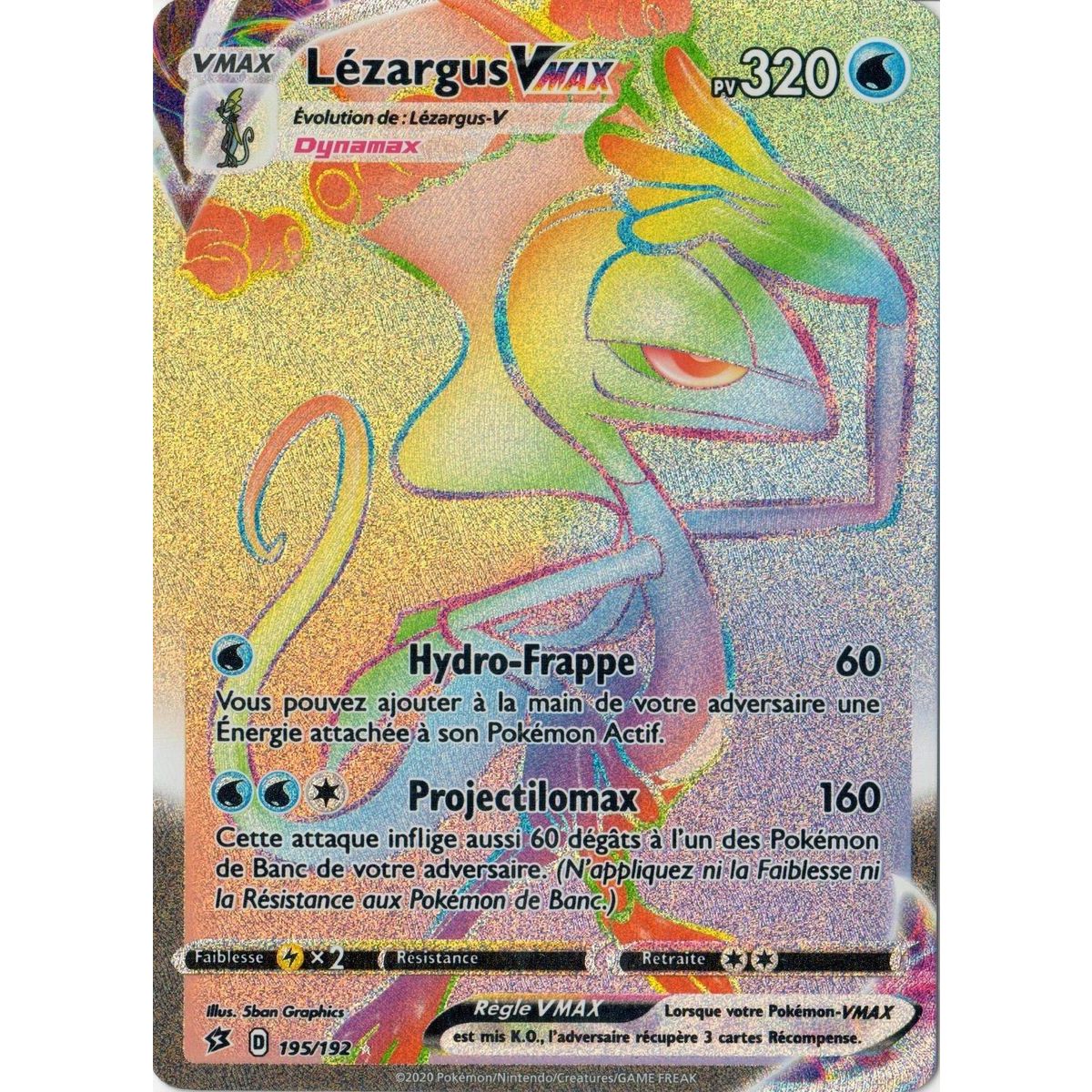 Lézargus VMAX - Secret Rare 195/192 EB02 Rebel Clash