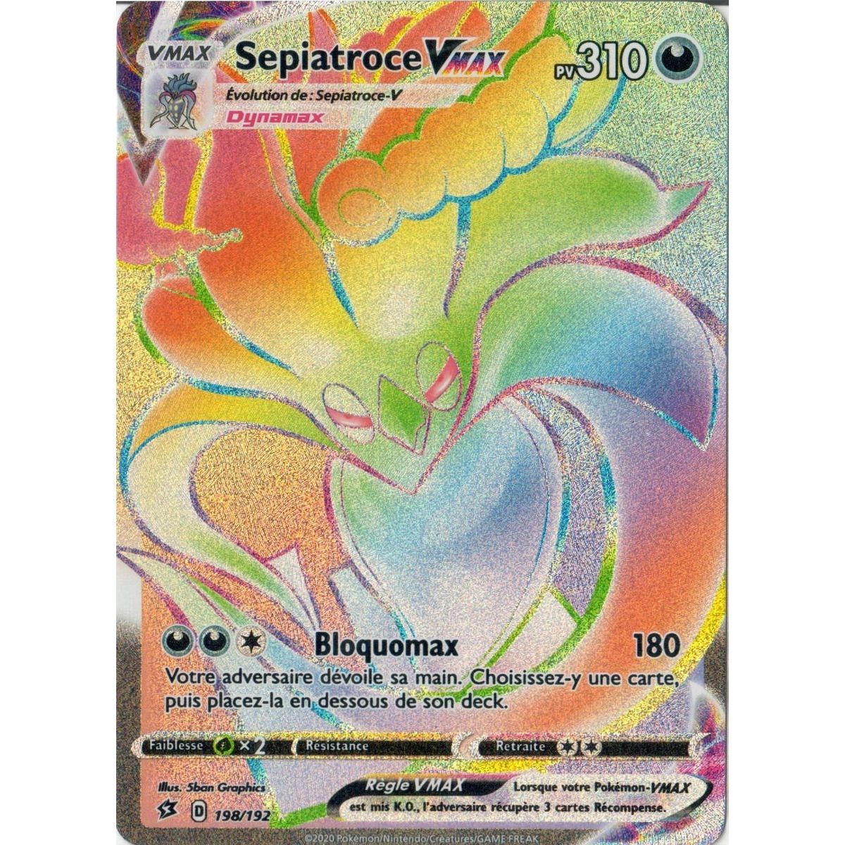 Item Sepiatroce VMAX - Secret Rare 198/192 EB02 Clash of the Rebels