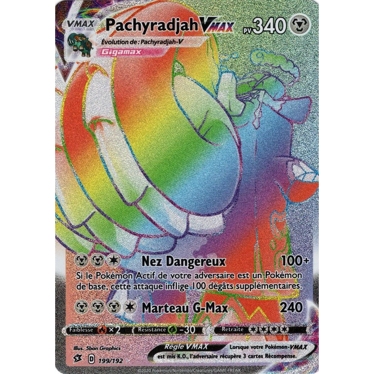 Item Pachyrajah VMAX - Secret Rare 199/192 EB02 Clash of the Rebels