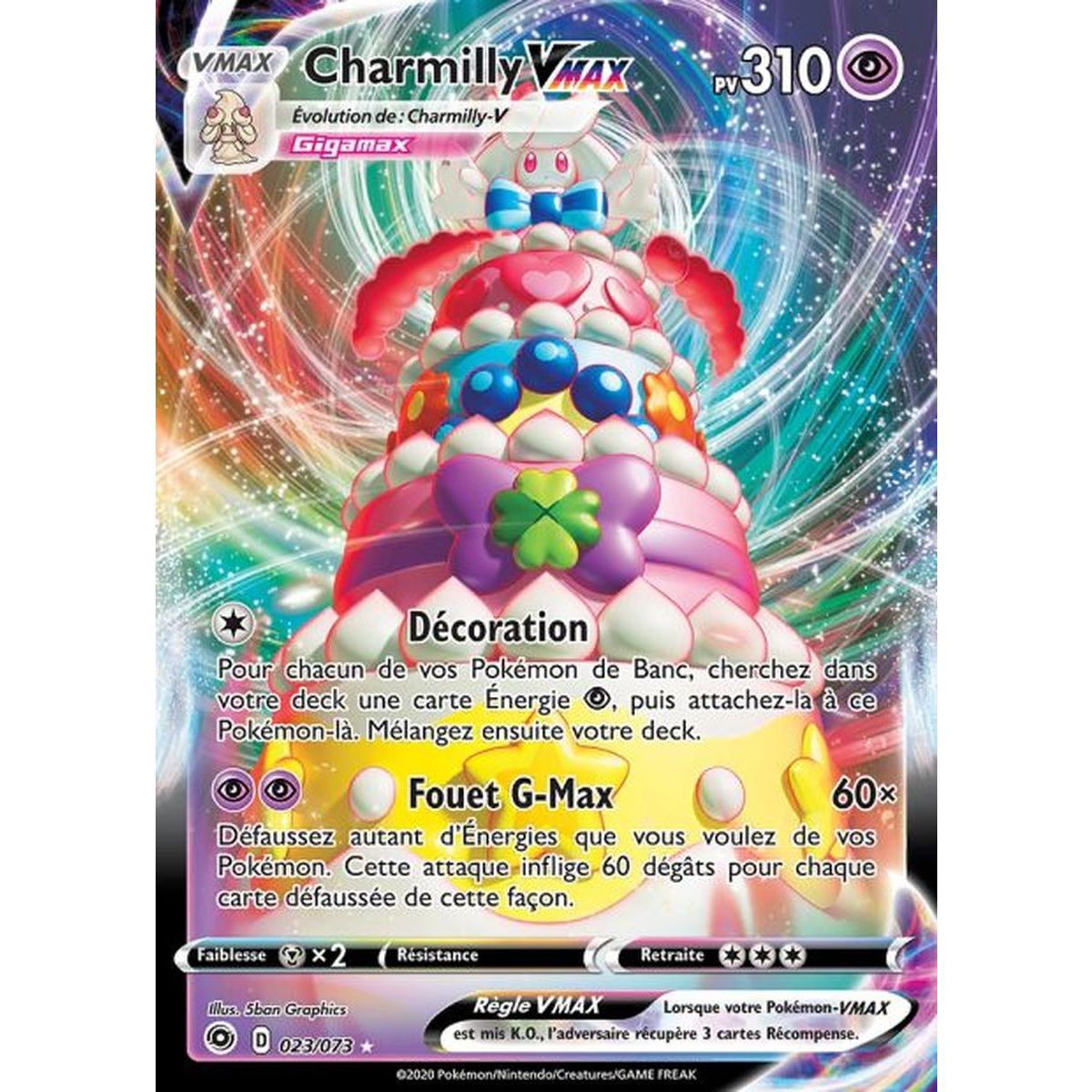 Item Charmilly VMAX - Full Art Ultra Rare 23/73 EB3. Sword and Shield 3.5: The Way of the Master