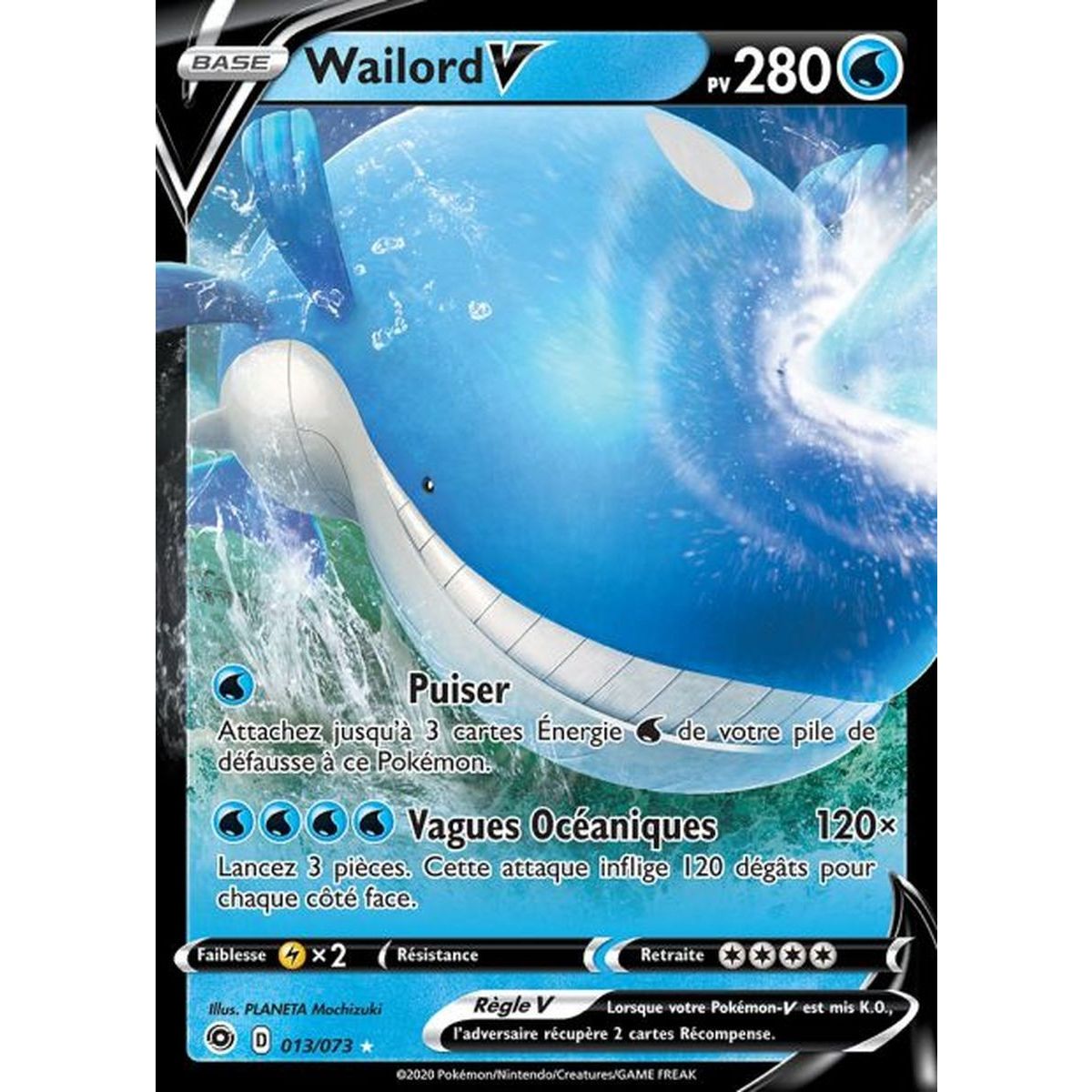 Wailord V - Ultra Rare 13/73 EB3. Sword and Shield 3.5: The Way of the Master
