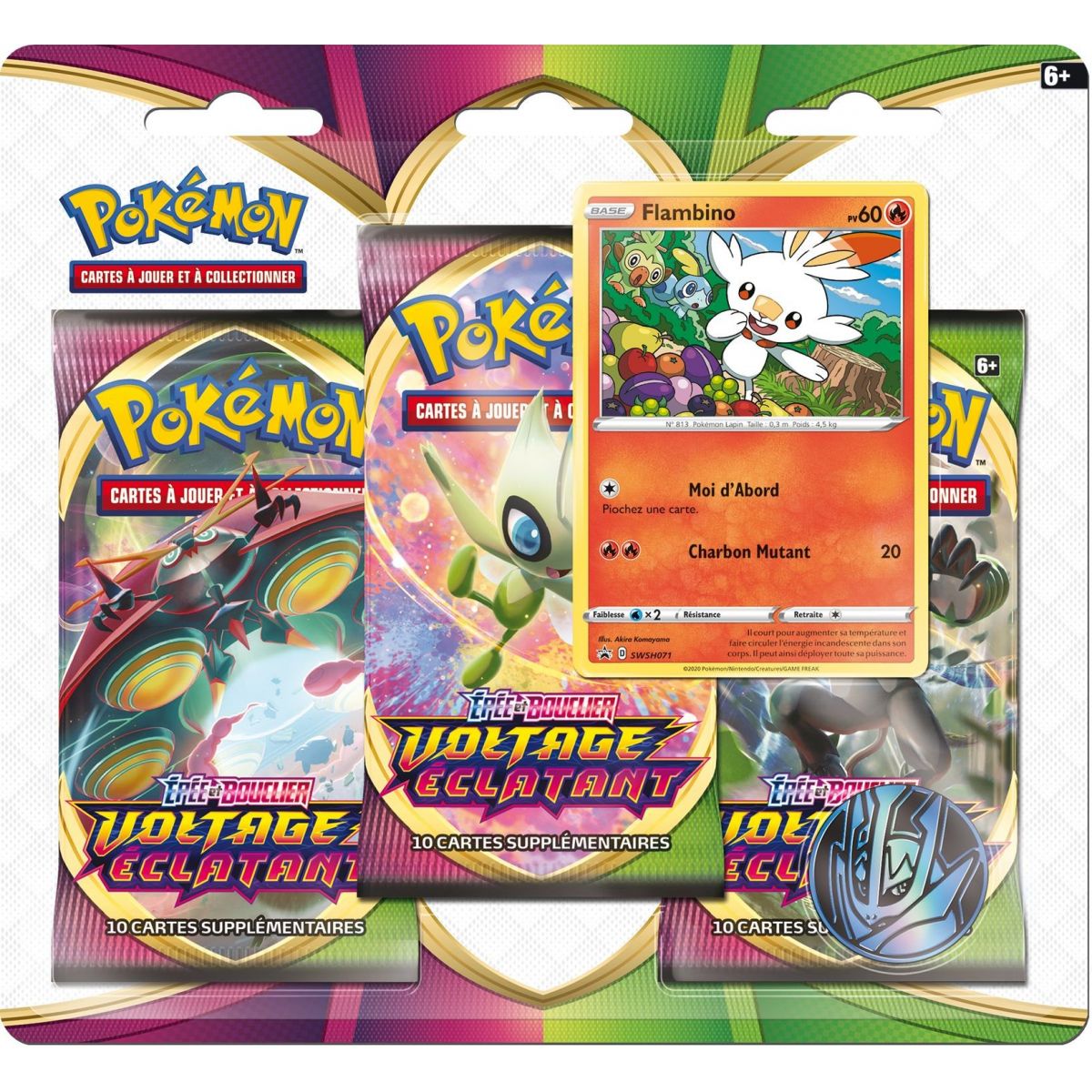 Pokémon - Tri-Pack - Voltage Éclatant [EB04] - Ouistempo / Flambino - FR