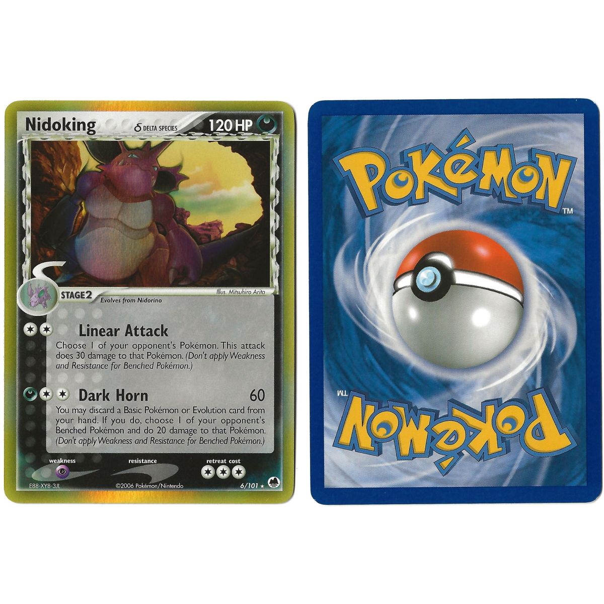 Nidoking (1) 6/101 EX Isle of Dragons Holo English Near Mint