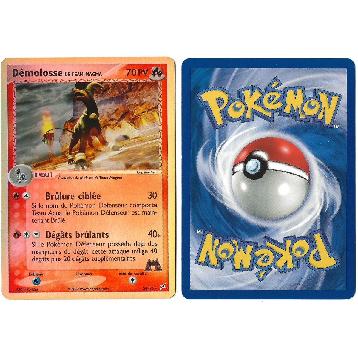 Team Magma Houndoom 34/95 EX Team Magma Vs Team Aqua Reverse French View Scan