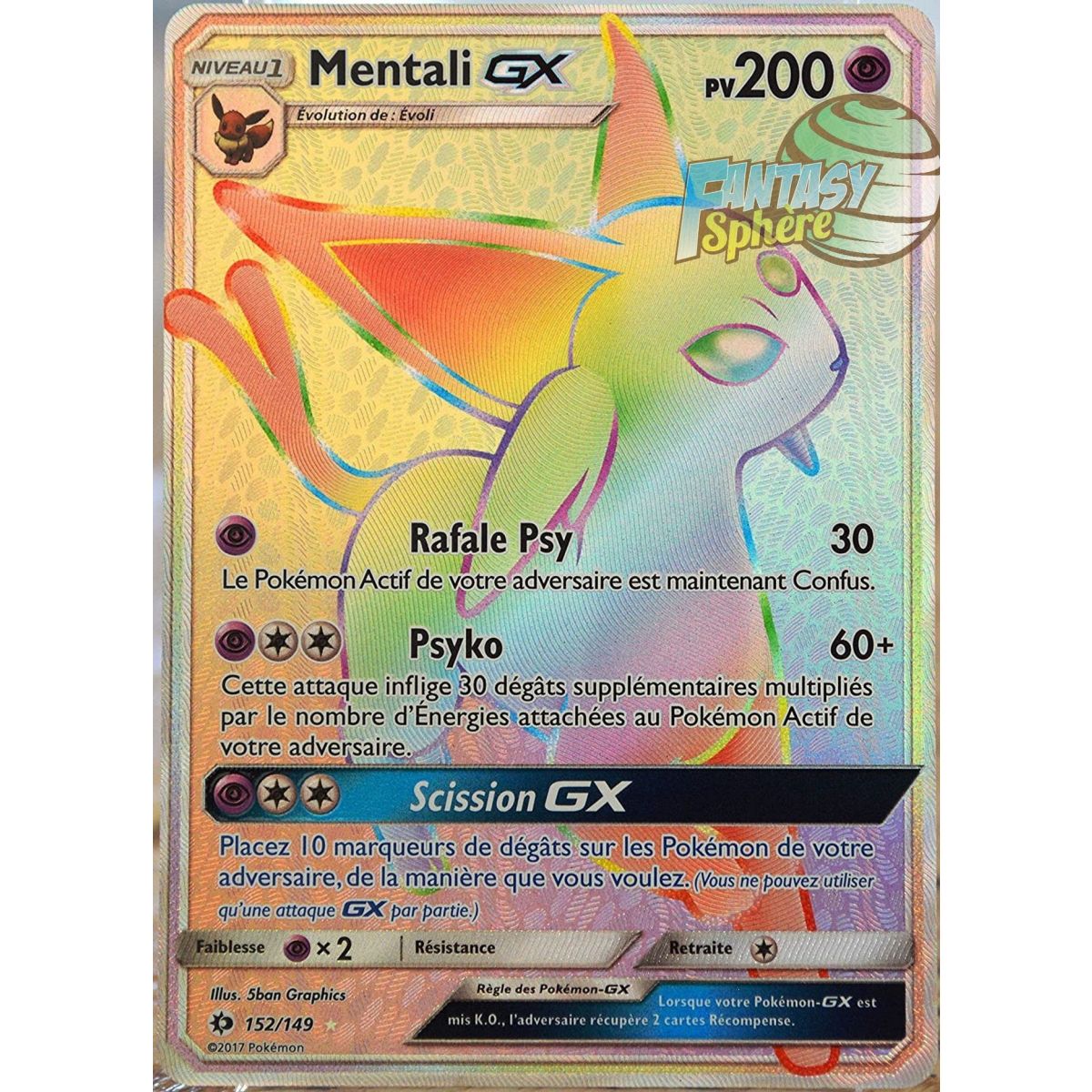 Mentali GX - Secret Rare 152/149 - Soleil et Lune 1