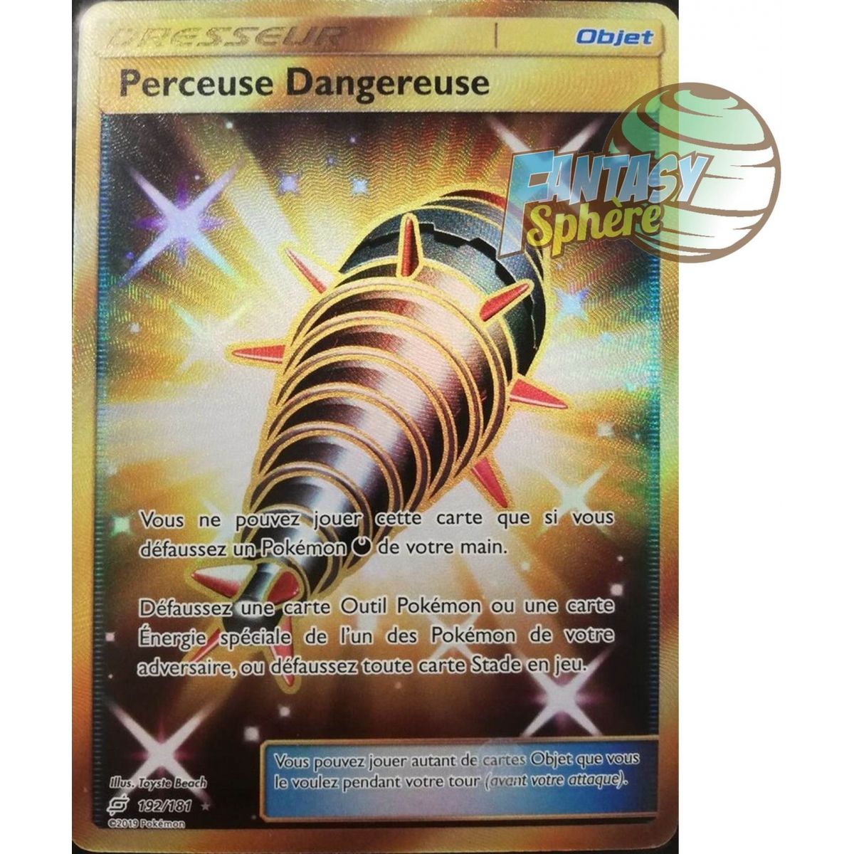 Dangerous Drill - Secret Rare 192/181 - Sun & Moon 9 Team Up