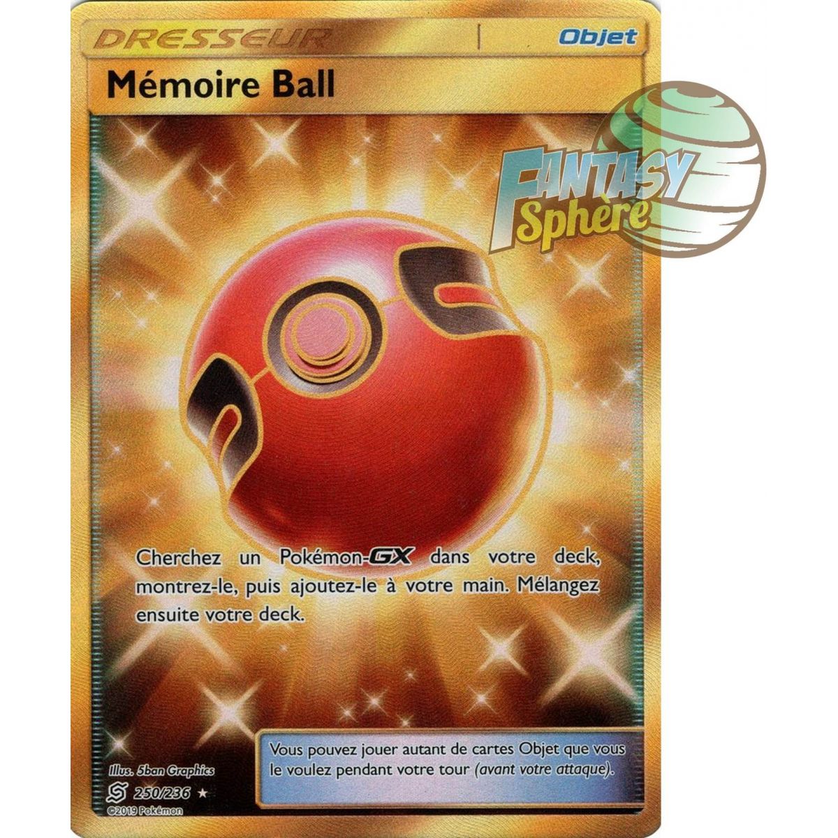 Item Memory Ball - Secret Rare 250/236 - Sun and Moon 11 Harmony of Spirits