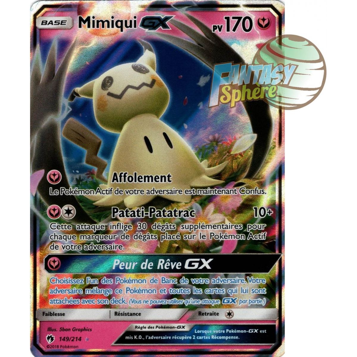 Mimikyu GX - Ultra Rare 149/214 - Sun & Moon 8 Lost Thunder