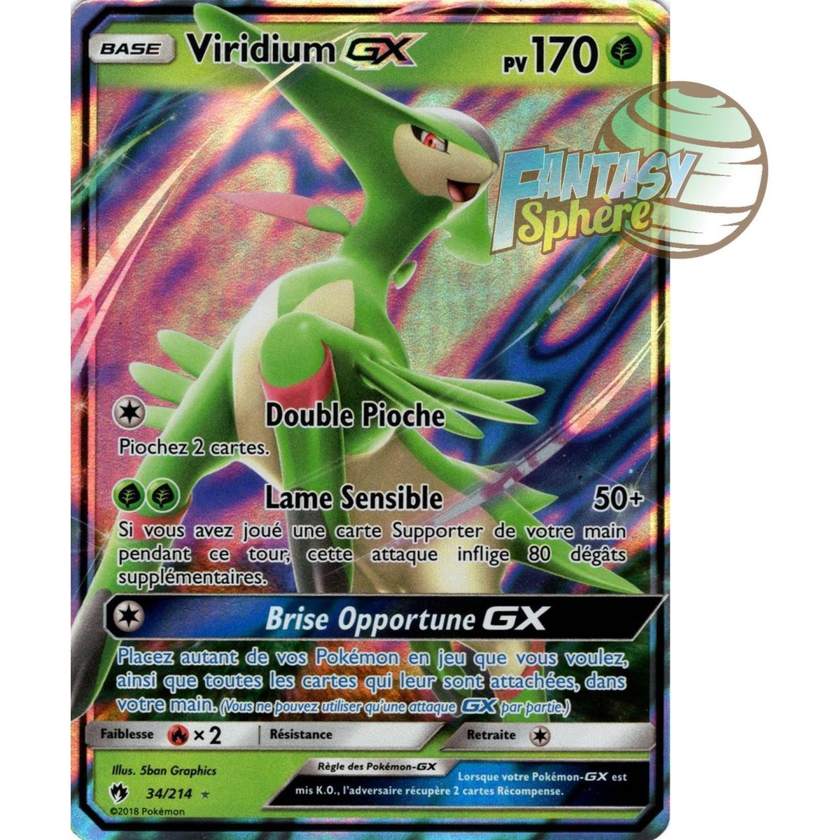 Viridium GX - Ultra Rare 34/214 - Sun & Moon 8 Lost Thunder