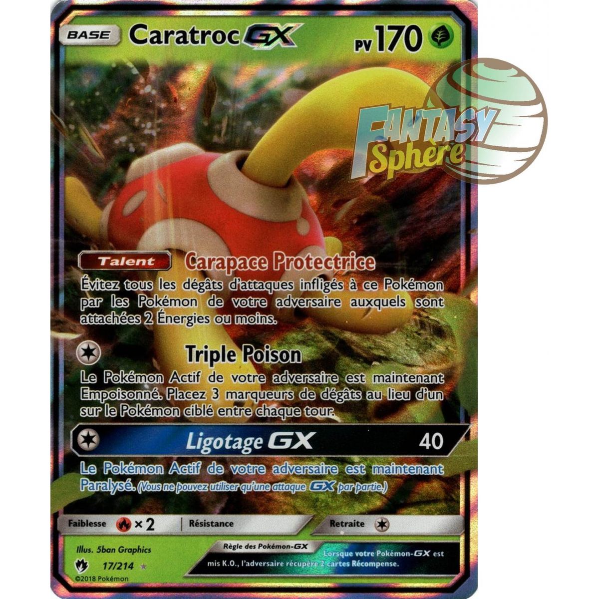 Caratroc GX - Ultra Rare 17/214 - Sun and Moon 8 Lost Thunder