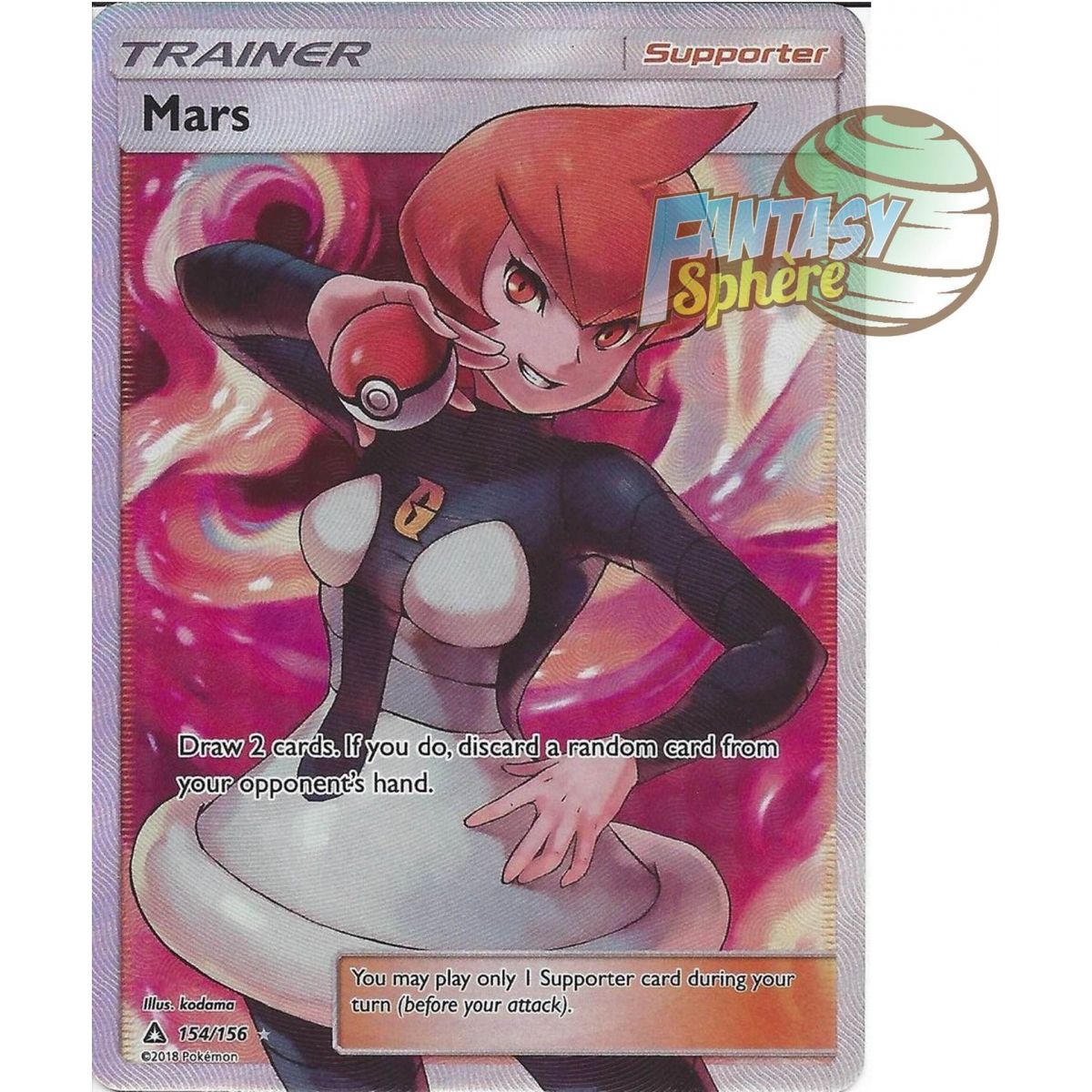 Mars - Full Art Ultra Rare 154/156 - Sun & Moon 5 Ultra Prism