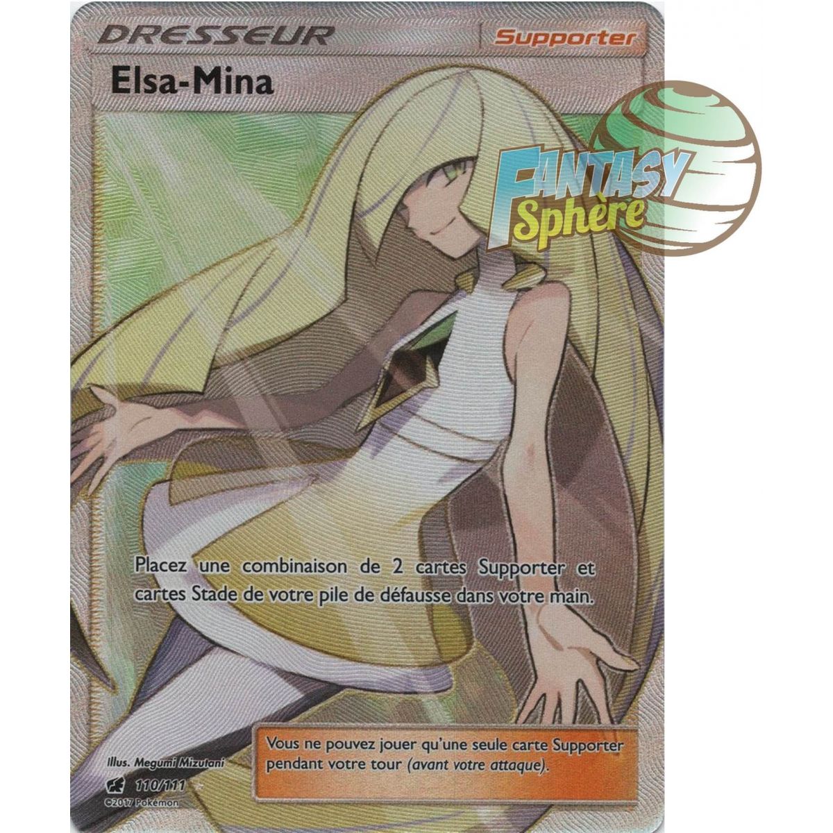 Elsa-Mina - Full Art Ultra Rare 110/111 - Sun and Moon 4 Crimson Invasion