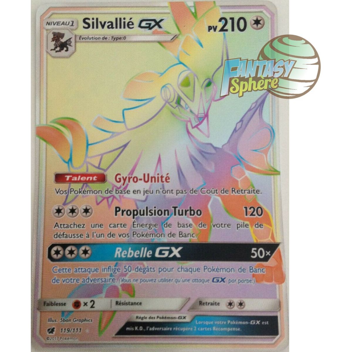 Silvally GX - Secret Rare 119/111 - Sun and Moon 4 Crimson Invasion