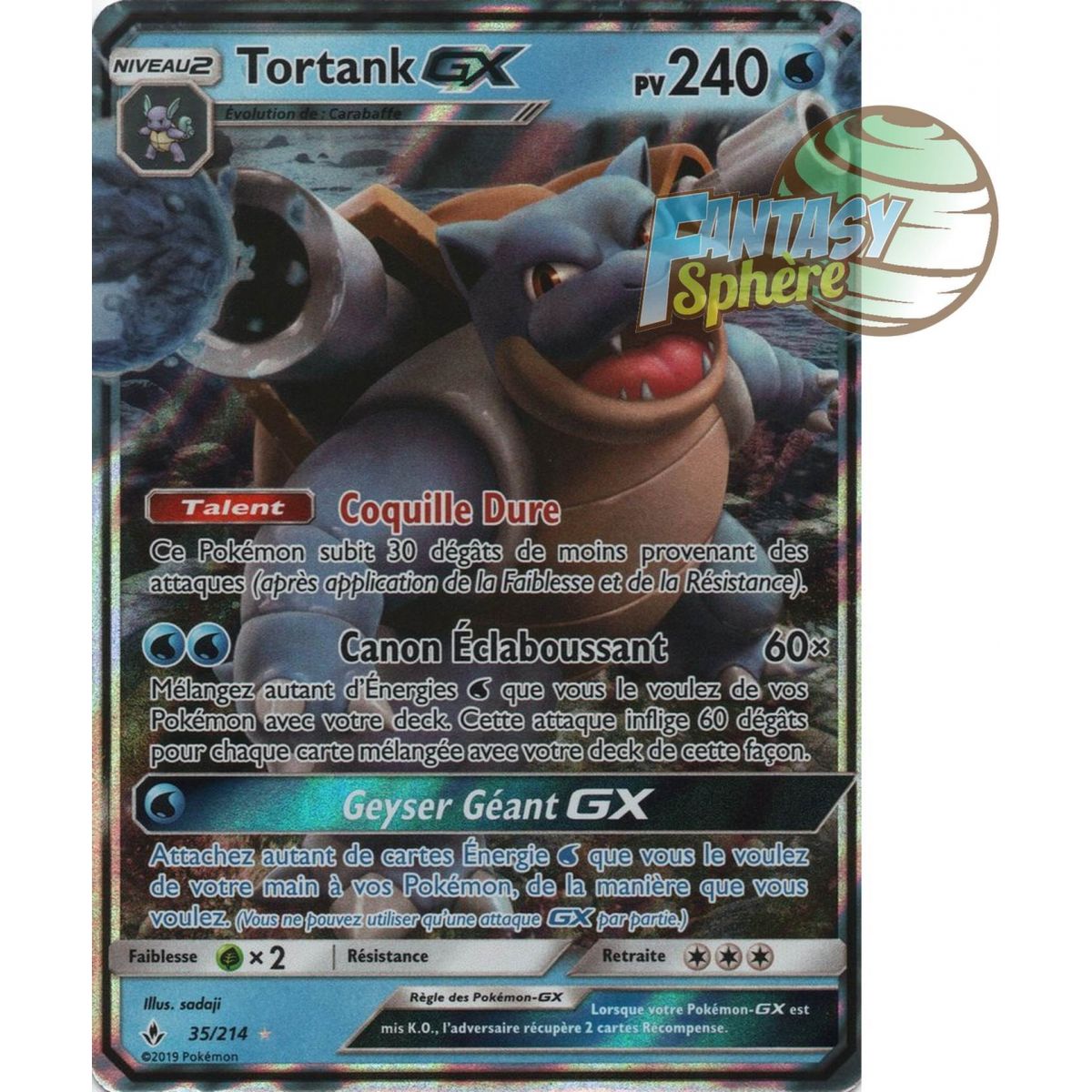 Tortank GX - Ultra Rare 35/214 - Sun and Moon 10 Infallible Alliance