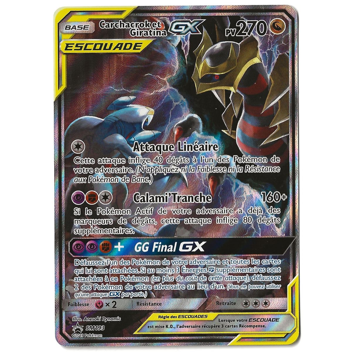 Garchomp and Giratina GX - Full Art Ultra Rare - SM193