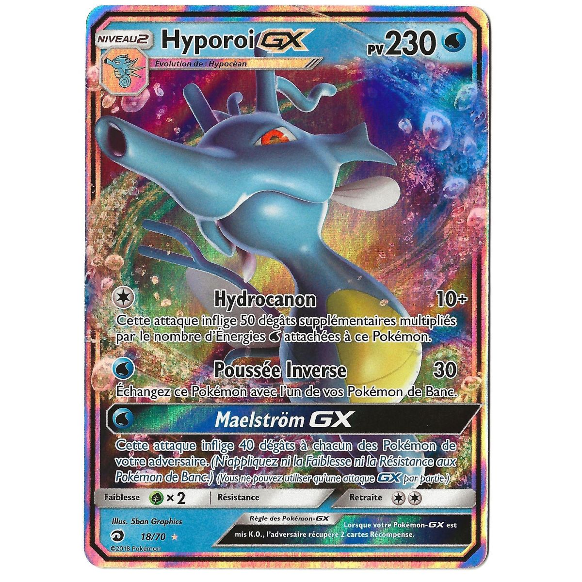 Hyporoi GX - Ultra Rare 18/70 - Sun and Moon 7.5 Majesty of Dragons