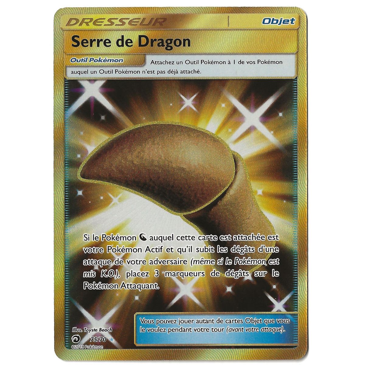 Dragon Talon - Full Art Secret Rare 75/70 - Sun and Moon 7.5 Majesty of Dragons