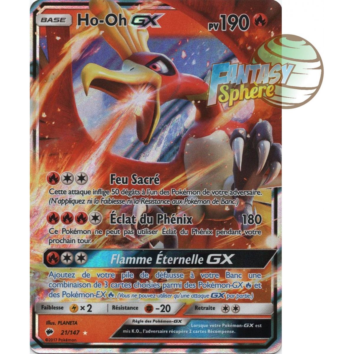 Item Ho-Oh GX - Ultra Rare 21/147 - Sun and Moon 3 Burning Shadows