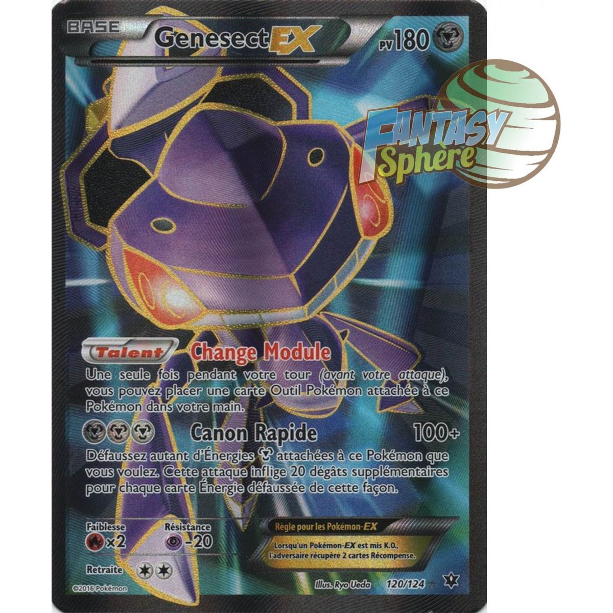 Genesect EX - Full Art Ultra Rare 120/124 - XY 10 Impact of the Fates