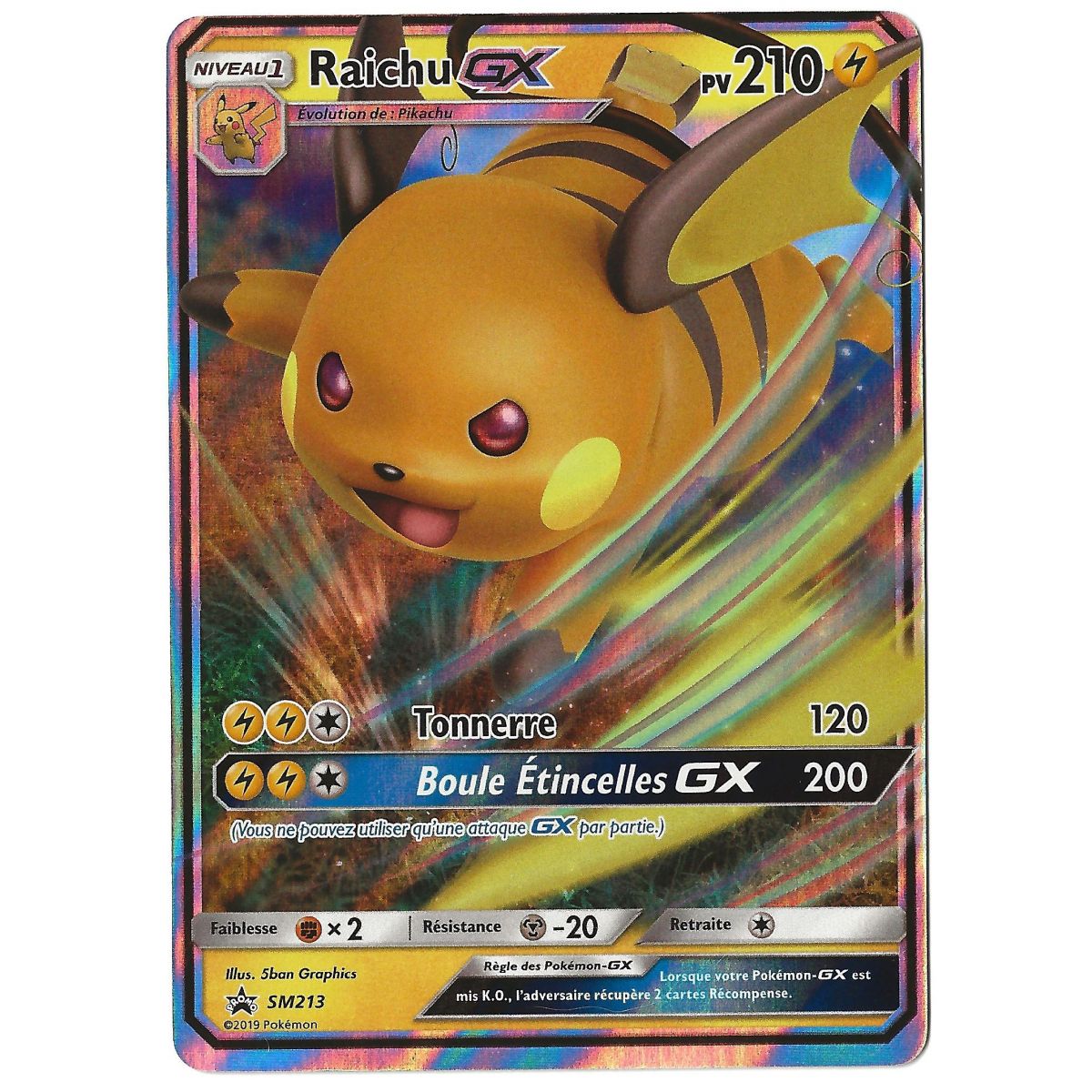 Raichu GX - Ultra Rare - SM213