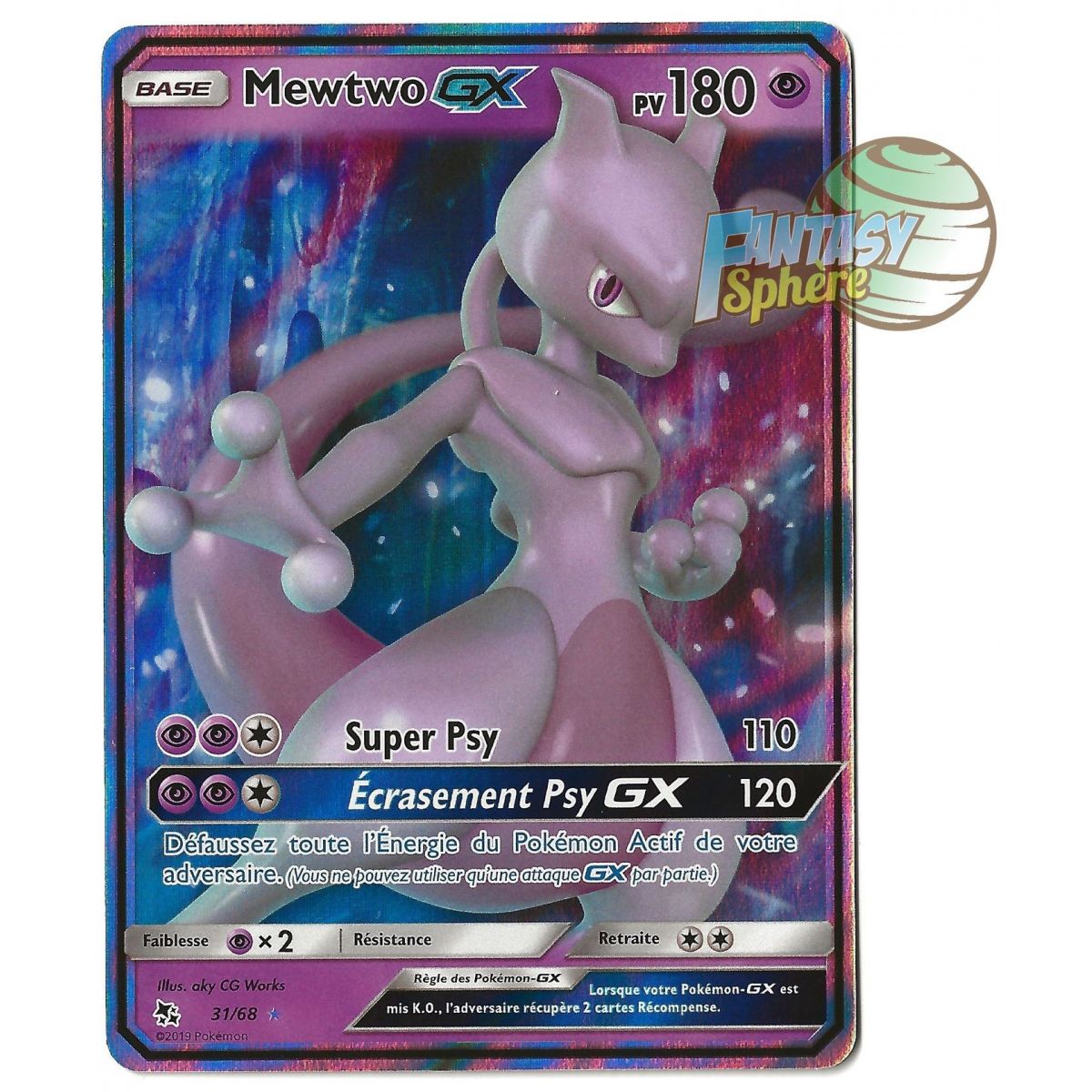 Mewtwo GX - Ultra Rare 31/68 - Sun and Moon 11.5 Hidden Destinies