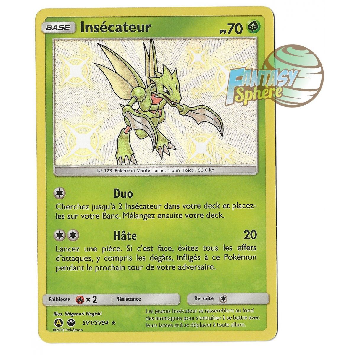 Scyther - Shiny SV1/SV94 - Sun and Moon 11.5 Occult Destinees