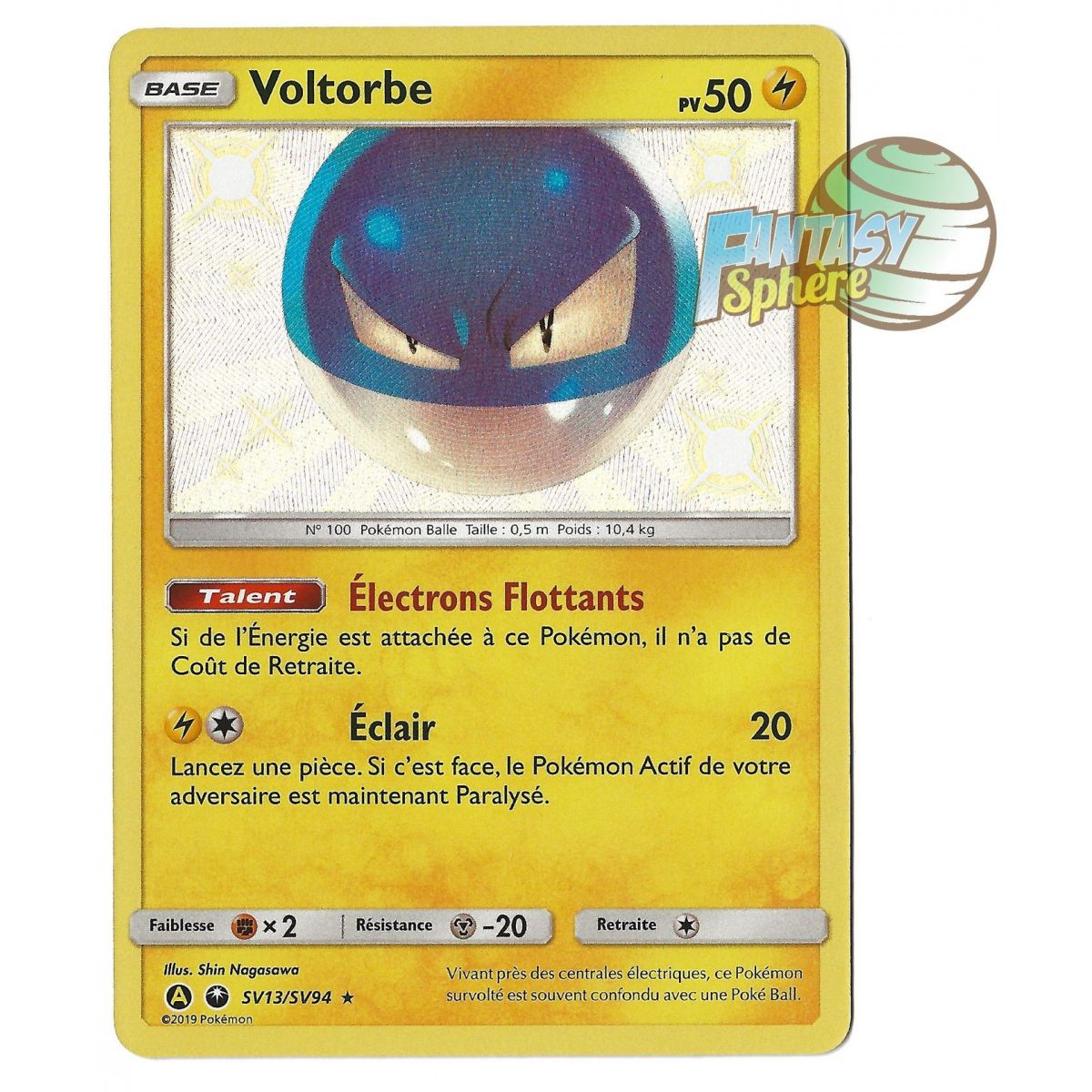 Voltorbe - Shiny SV13/SV94 - Sun and Moon 11.5 Occult Destinees