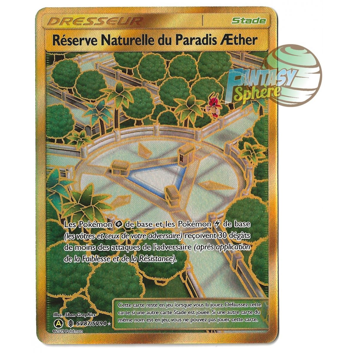 Item Aether Paradise Nature Reserve - Full Art Ultra Rare SV87/SV94 - Sun and Moon 11.5 Occult Destinees
