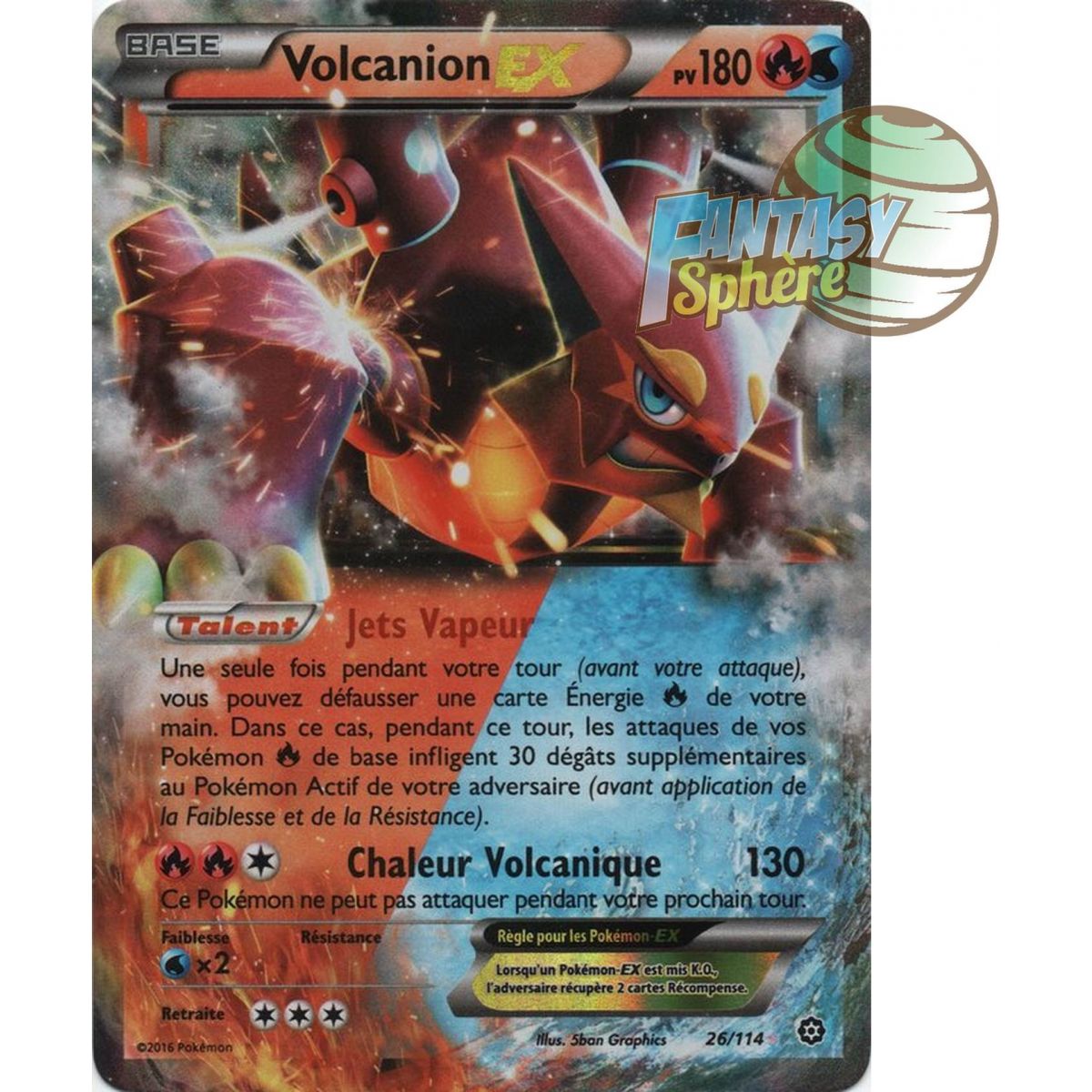 Volcanion EX - Ultra Rare 26/114 - XY 11 Steam Offensive