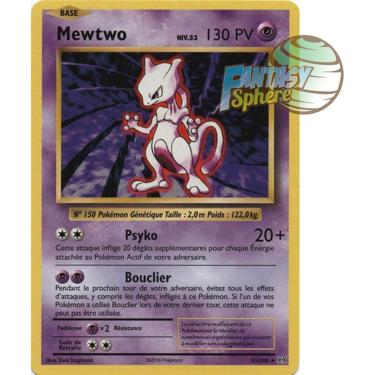 Item Mewtwo - Rare 51/108 - XY 12 Evolutions