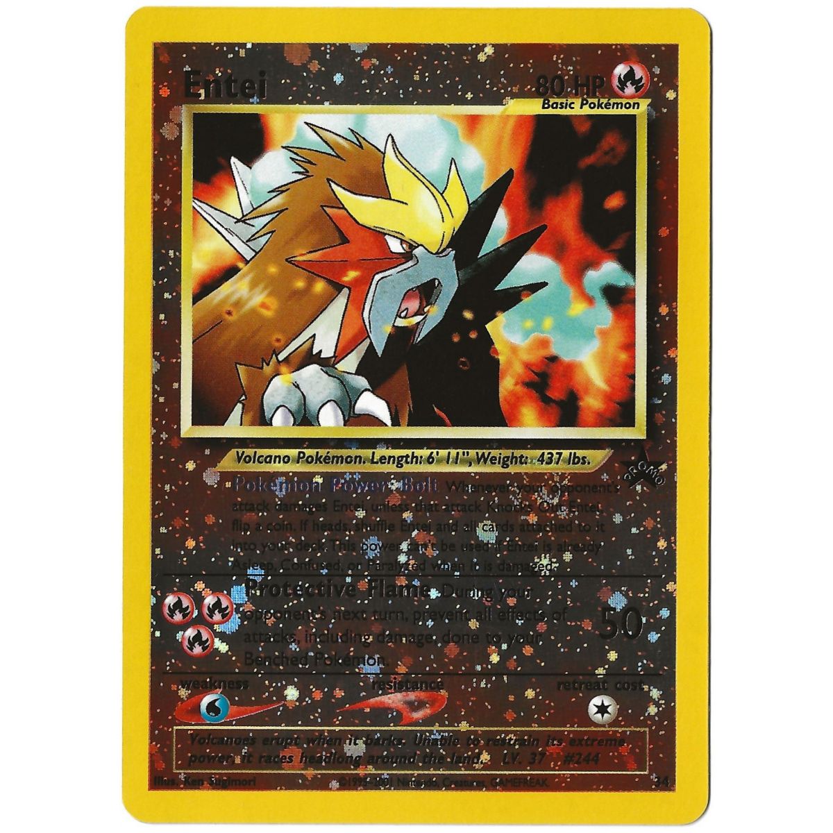 Entei - Reverse Rare - Wizard Black Star Promo 29 - English