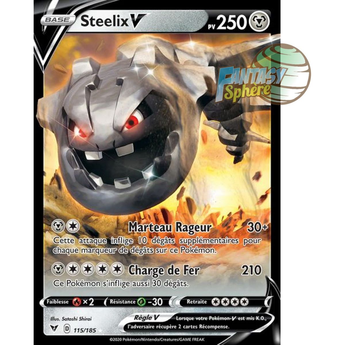 Steelix V - Ultra Rare 115/185 - Epee et Bouclier 4 Voltage Eclatant